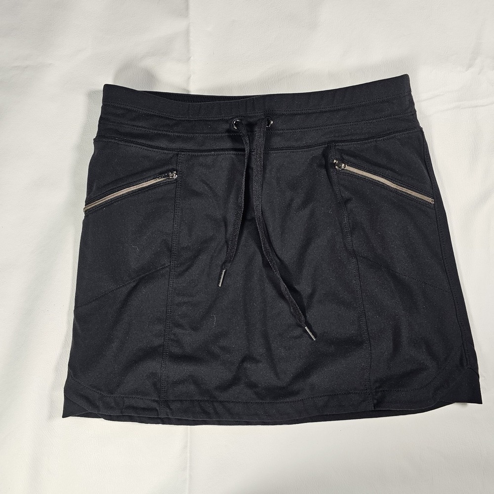 Athleta Black Athletic Skort Skirt Shorts Womens XS Zip Pocket Activewear